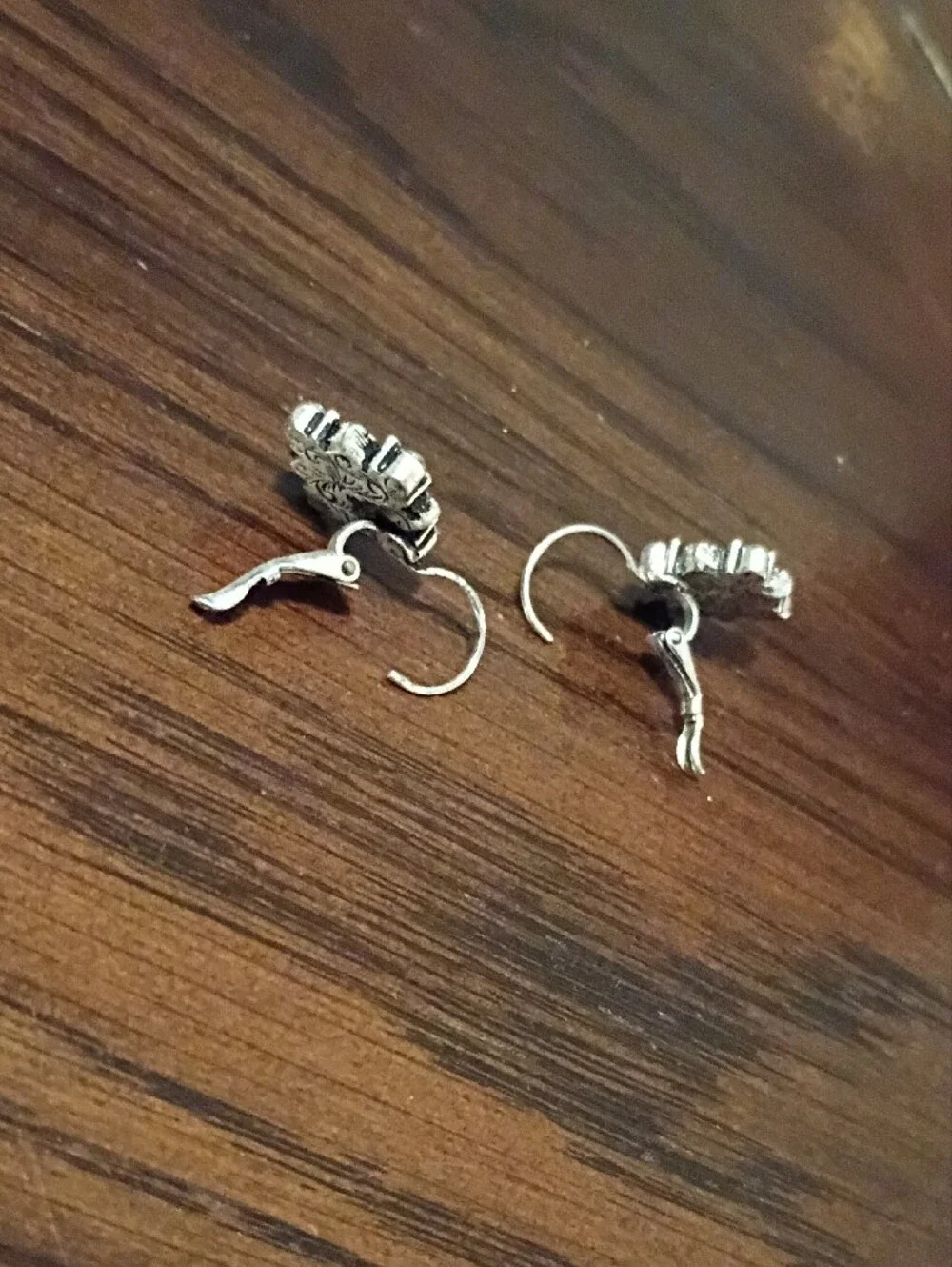 Jade Moissanite Silver Earrings